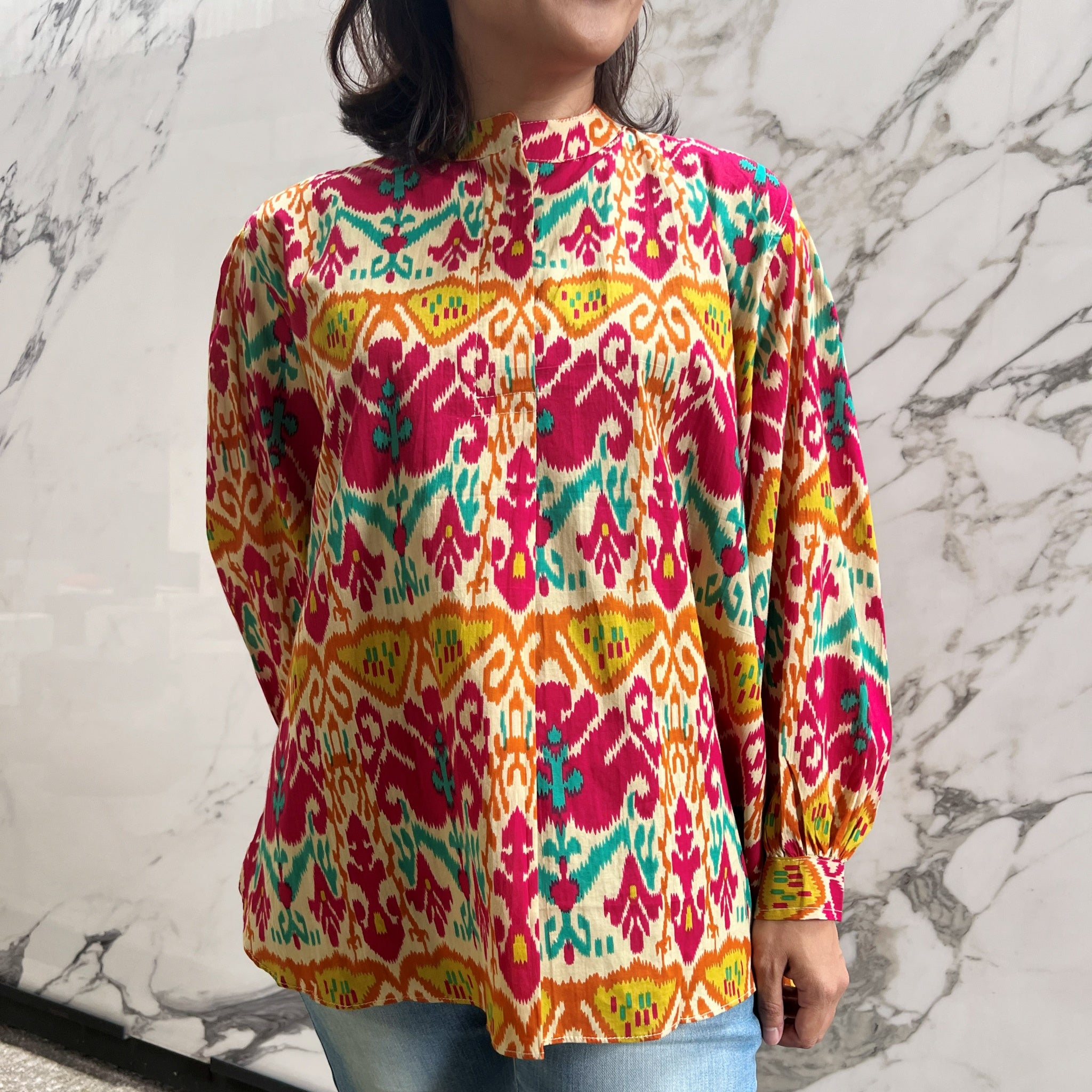 Umiq Ikat Abstract Top - Boho Chic