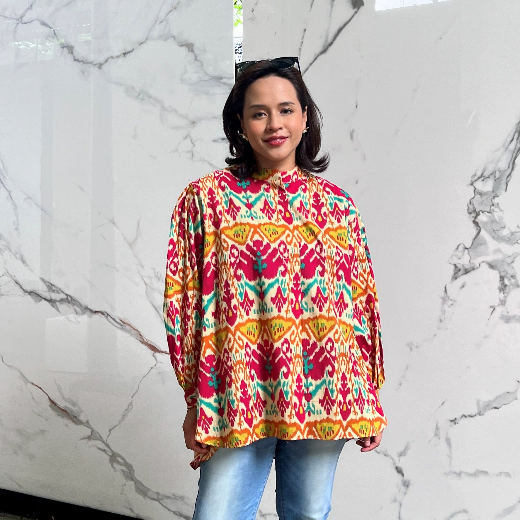 Umiq Ikat Abstract Top - Boho Chic