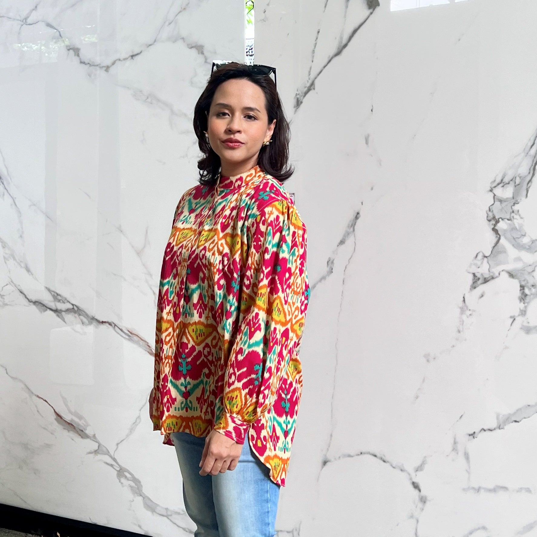 Umiq Ikat Abstract Top - Boho Chic