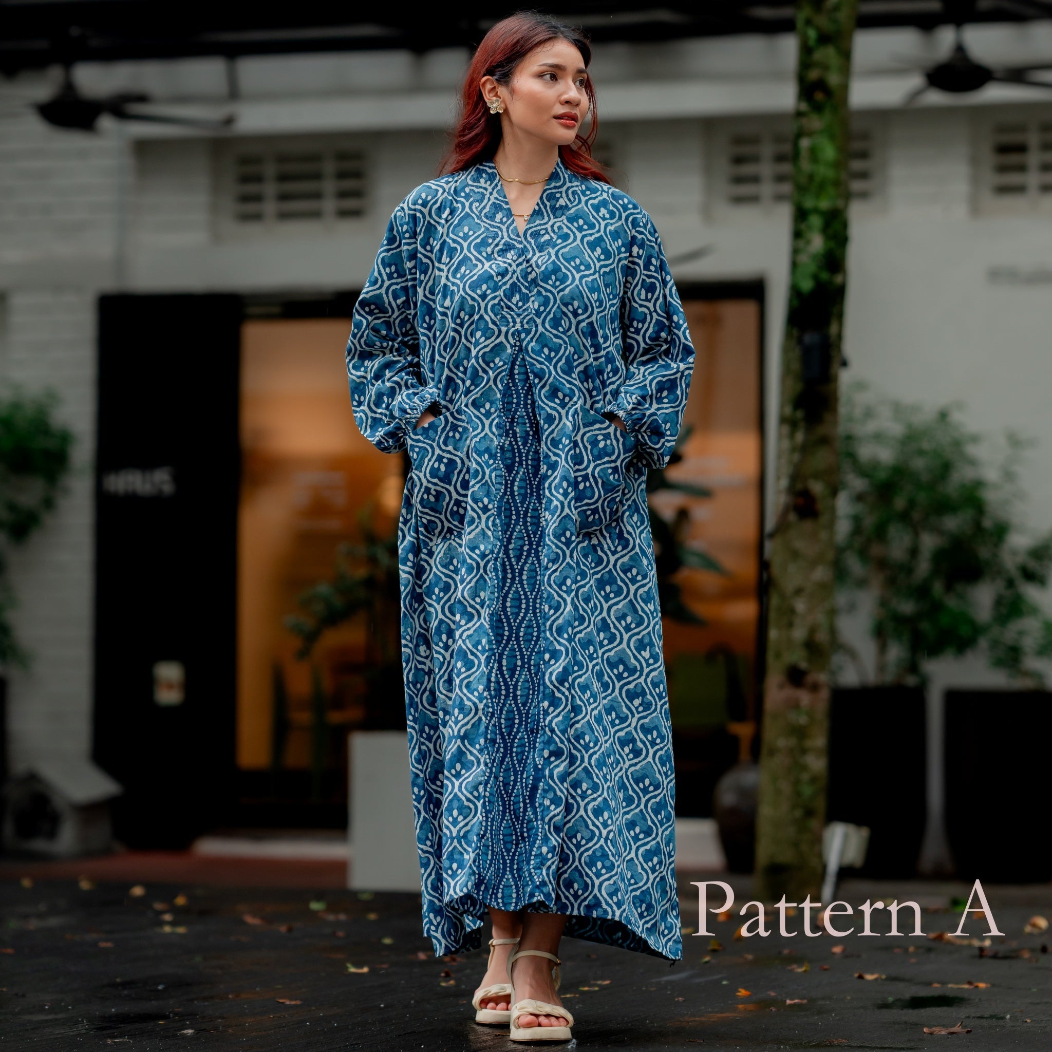Indigo Batik Loose Dress
