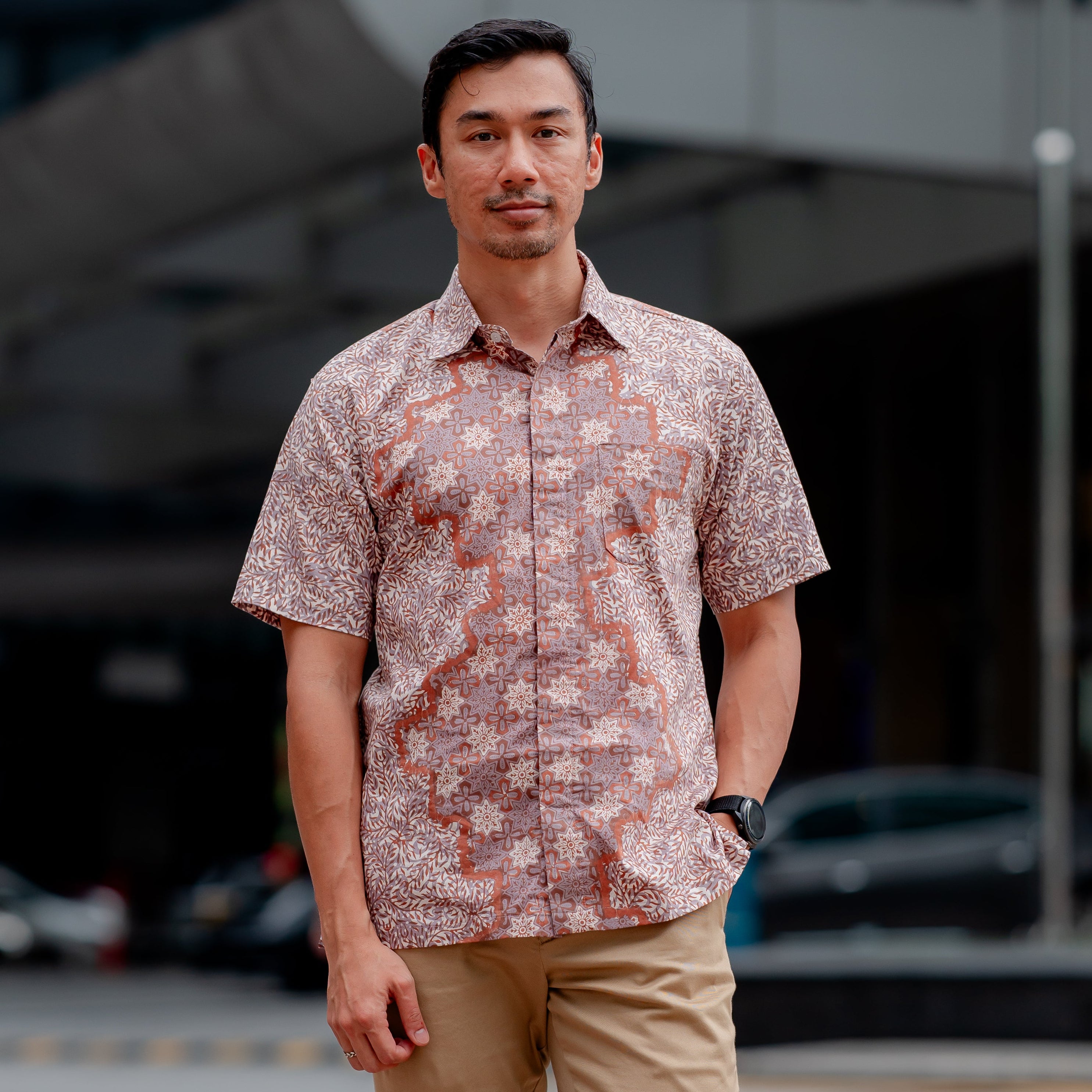 Men Batik PKL Short Sleeve in Chai