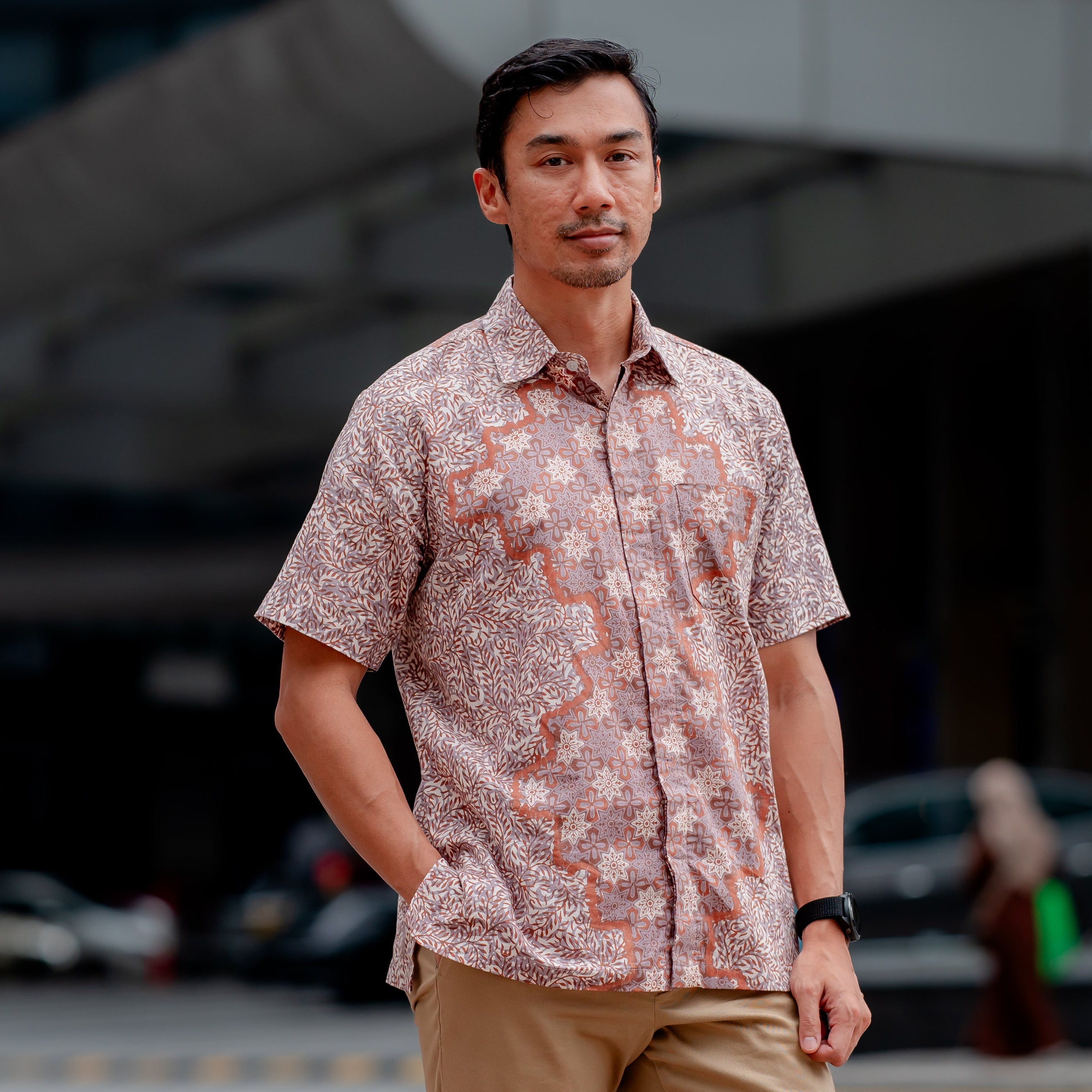 Men Batik PKL Short Sleeve in Chai