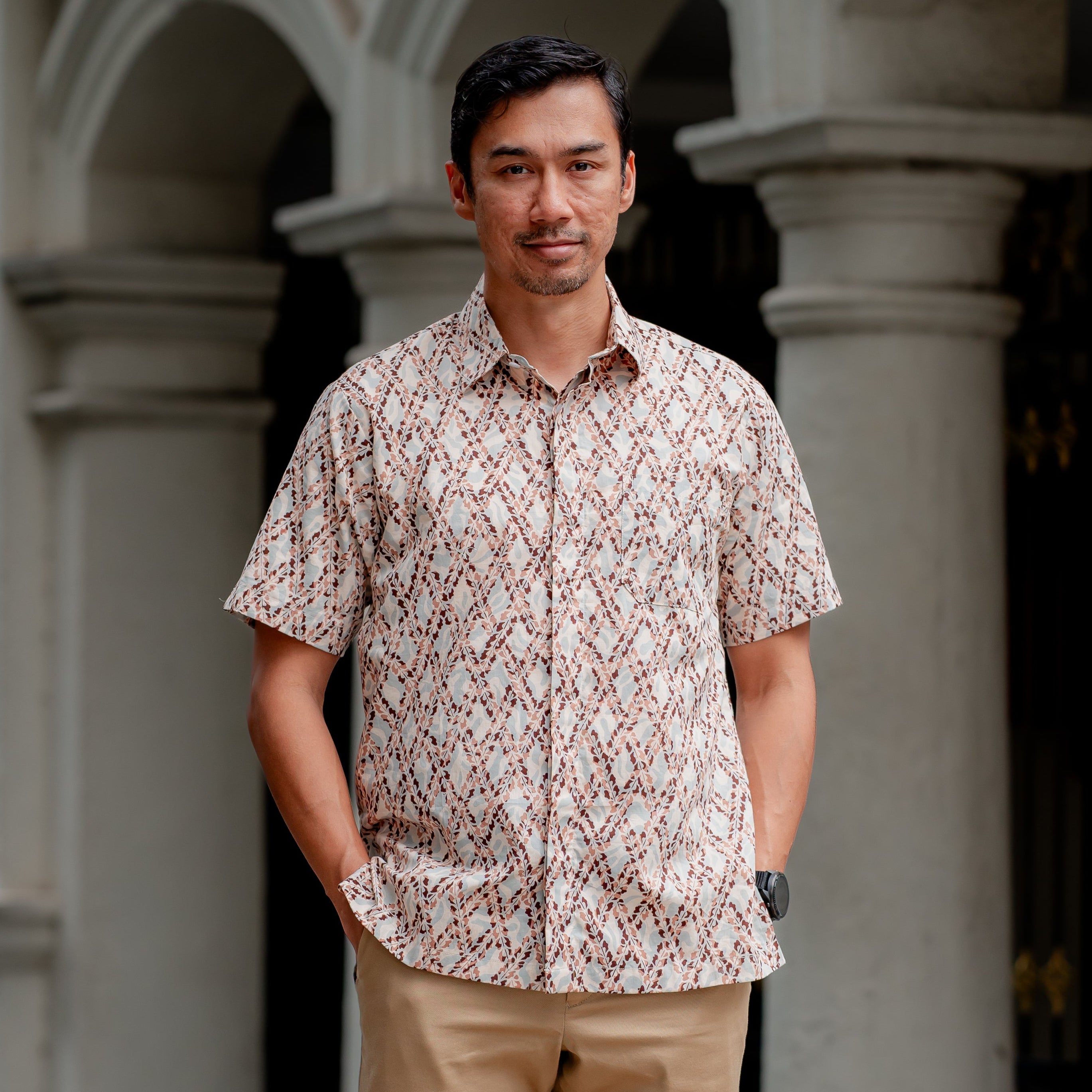 Men Batik PKL Short Sleeve in Glacier