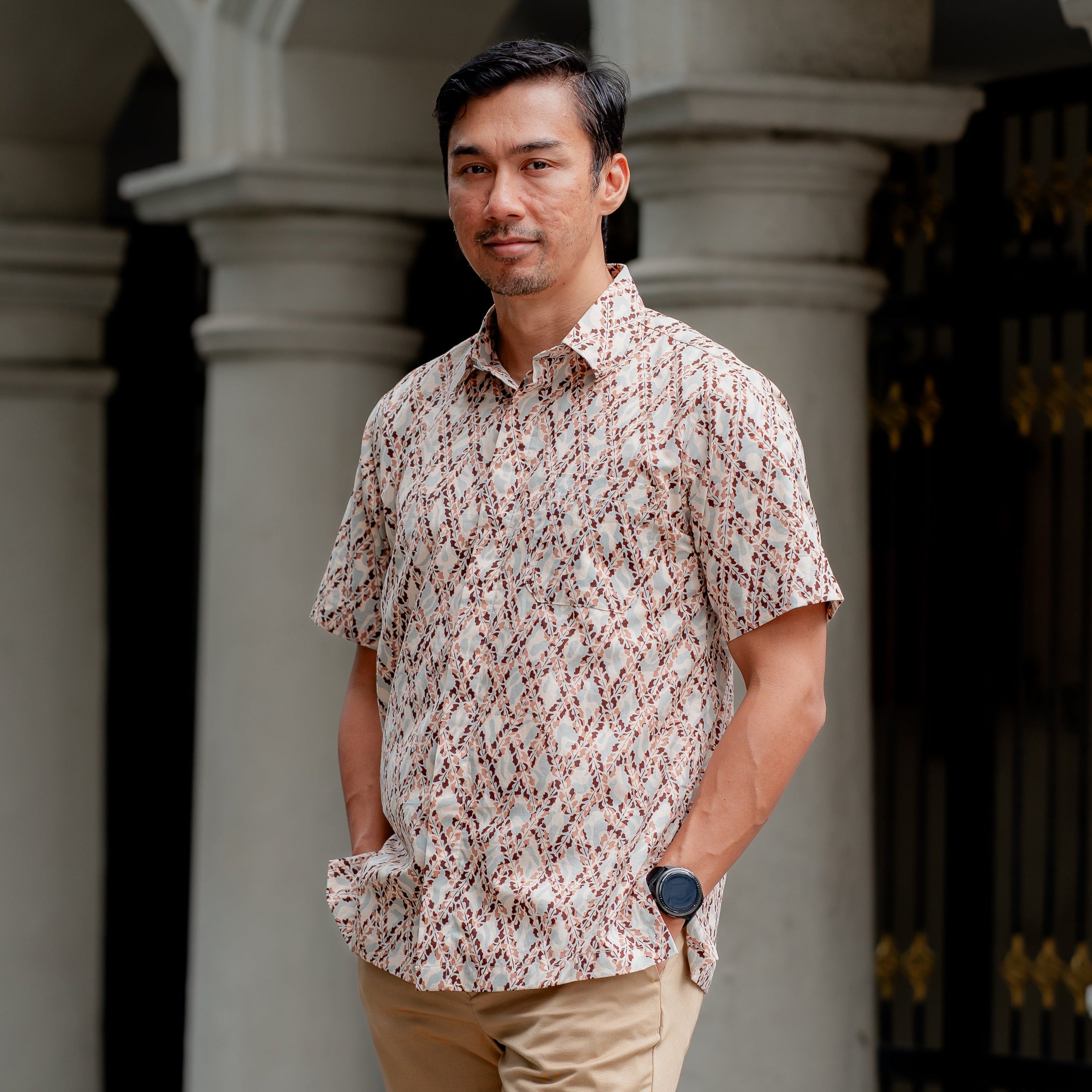 Men Batik PKL Short Sleeve in Glacier