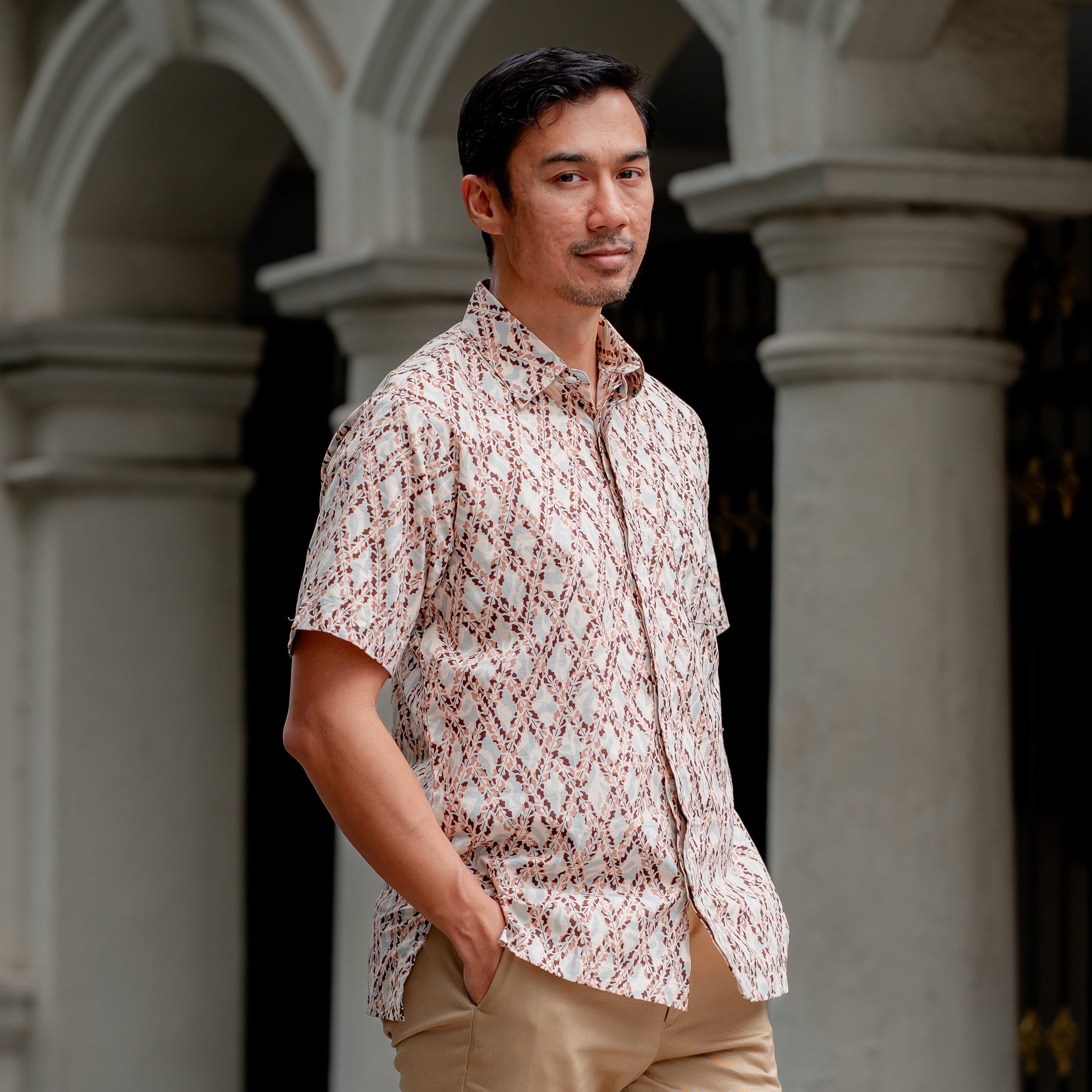 Men Batik PKL Short Sleeve in Glacier