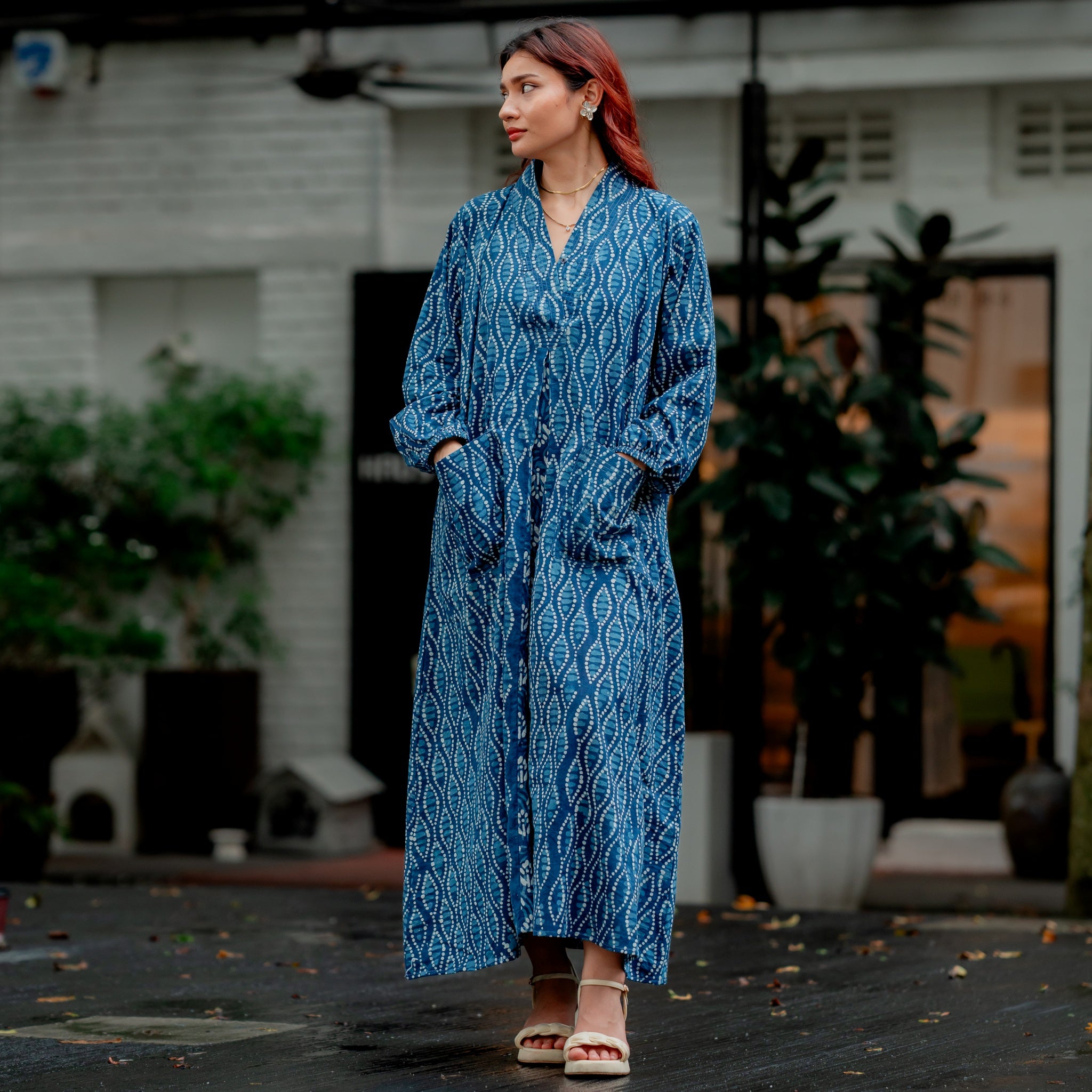 Indigo Batik Loose Dress POYA Indigo Batik Loose Dress POYA