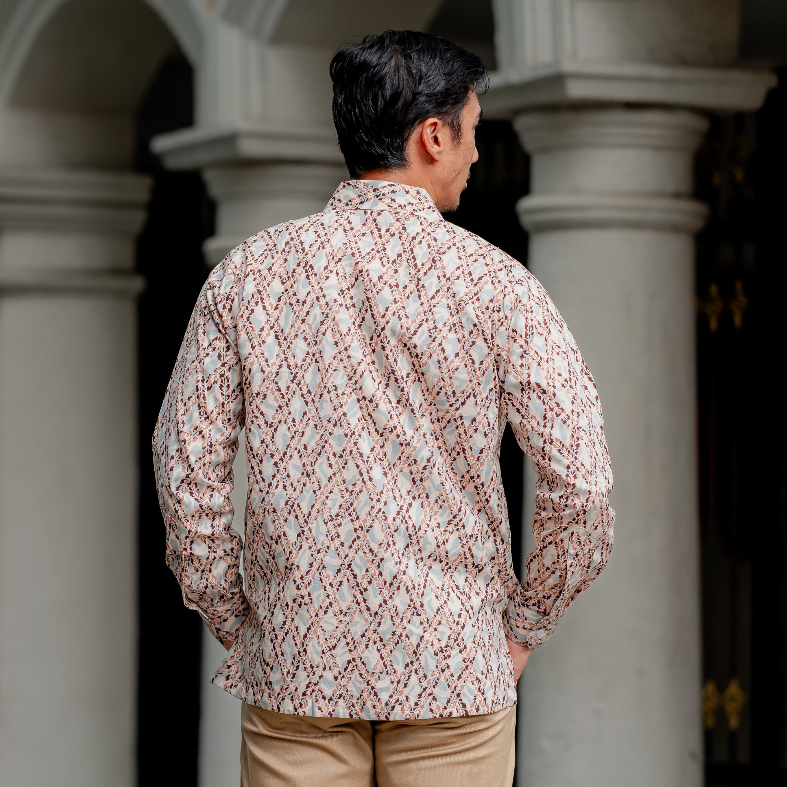 Men Batik PKL Long Sleeve in Glacier