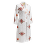 POYA white long kebaya top in embroidered lace with floral patterns and a classic silhouette