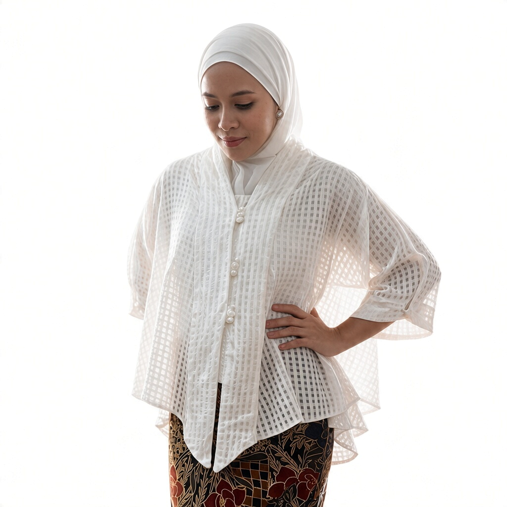 Kayya Short Kebaya Top - White