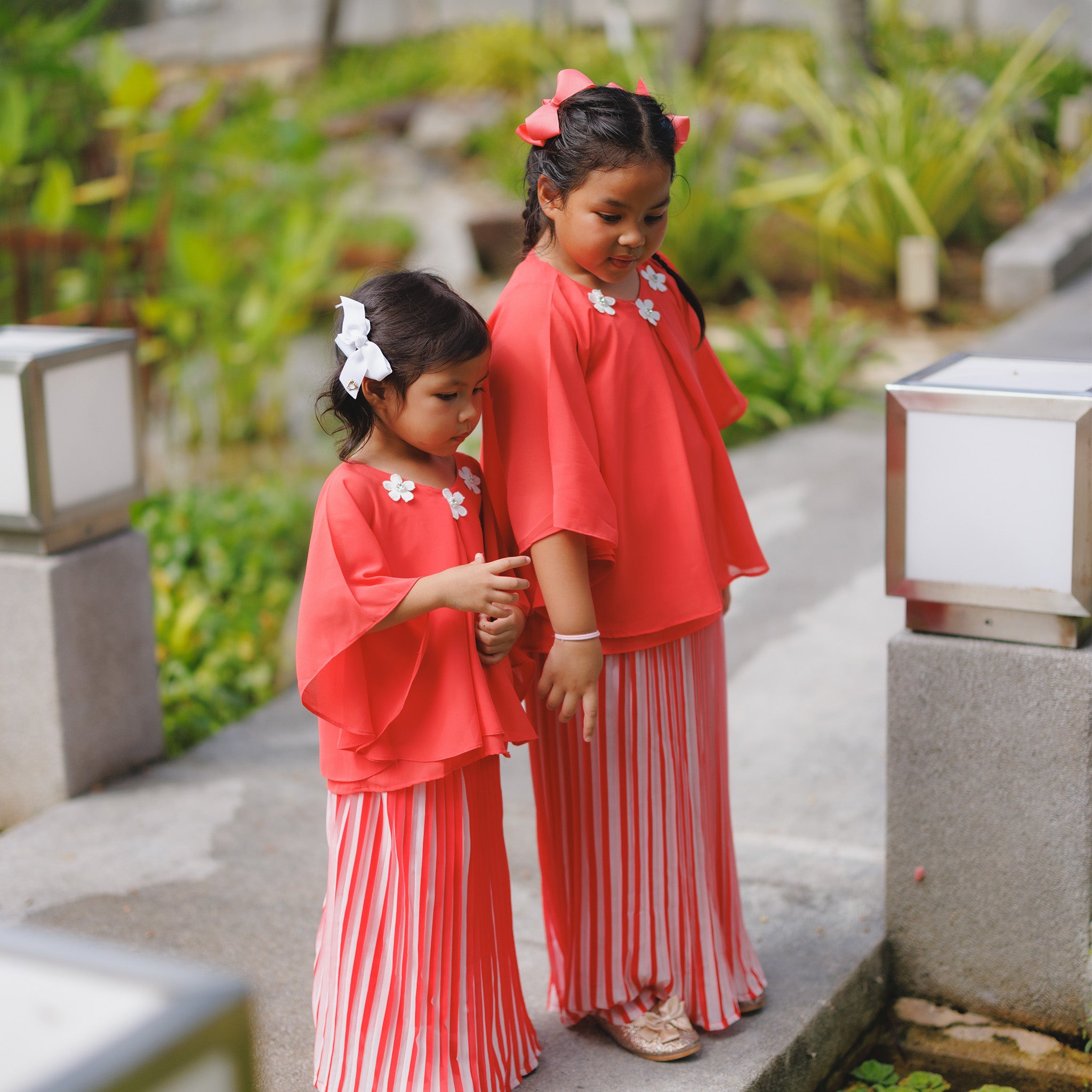 Nona Orange Stripes - Girls