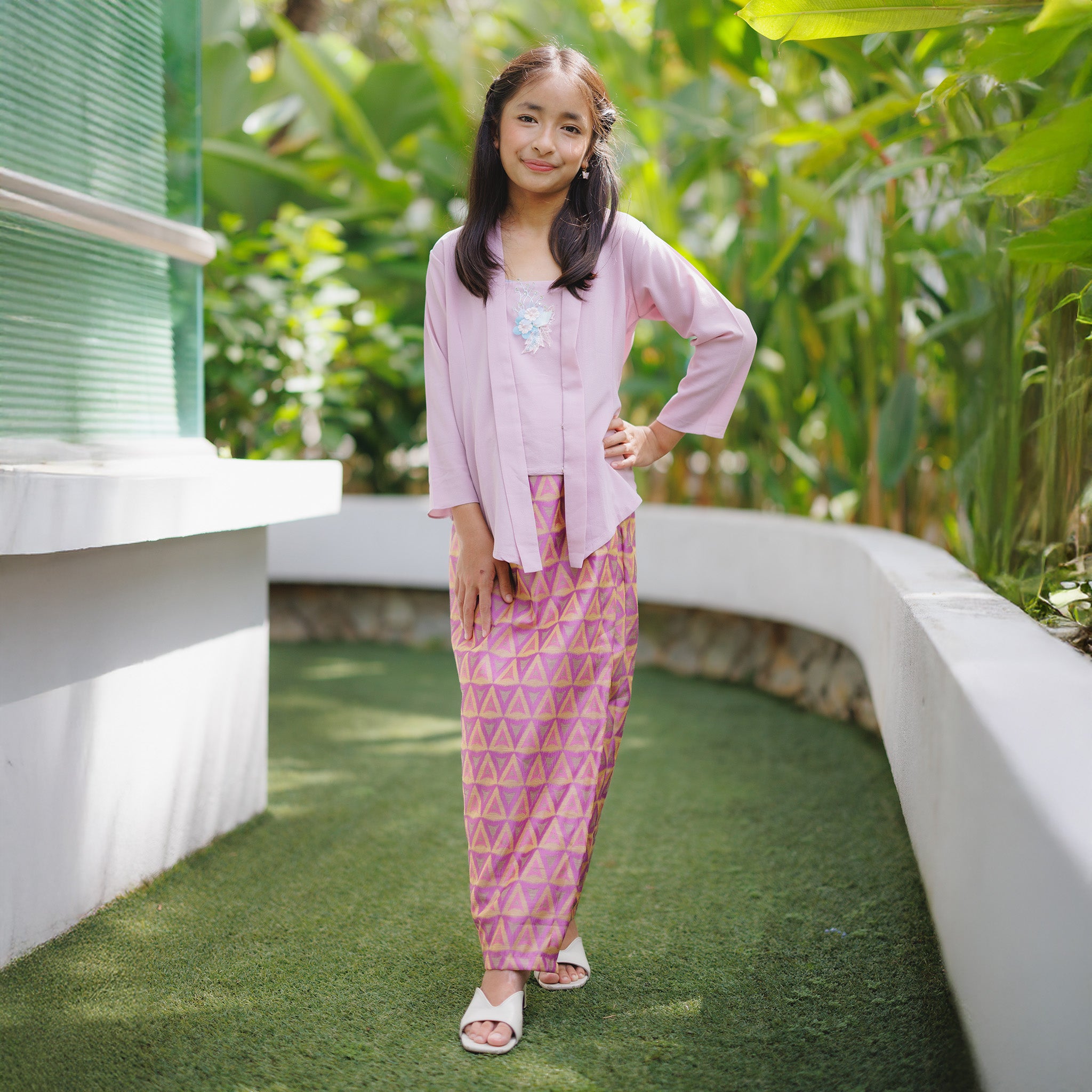 Kebaya Kota Bharu Nana Lilac Only-Girls