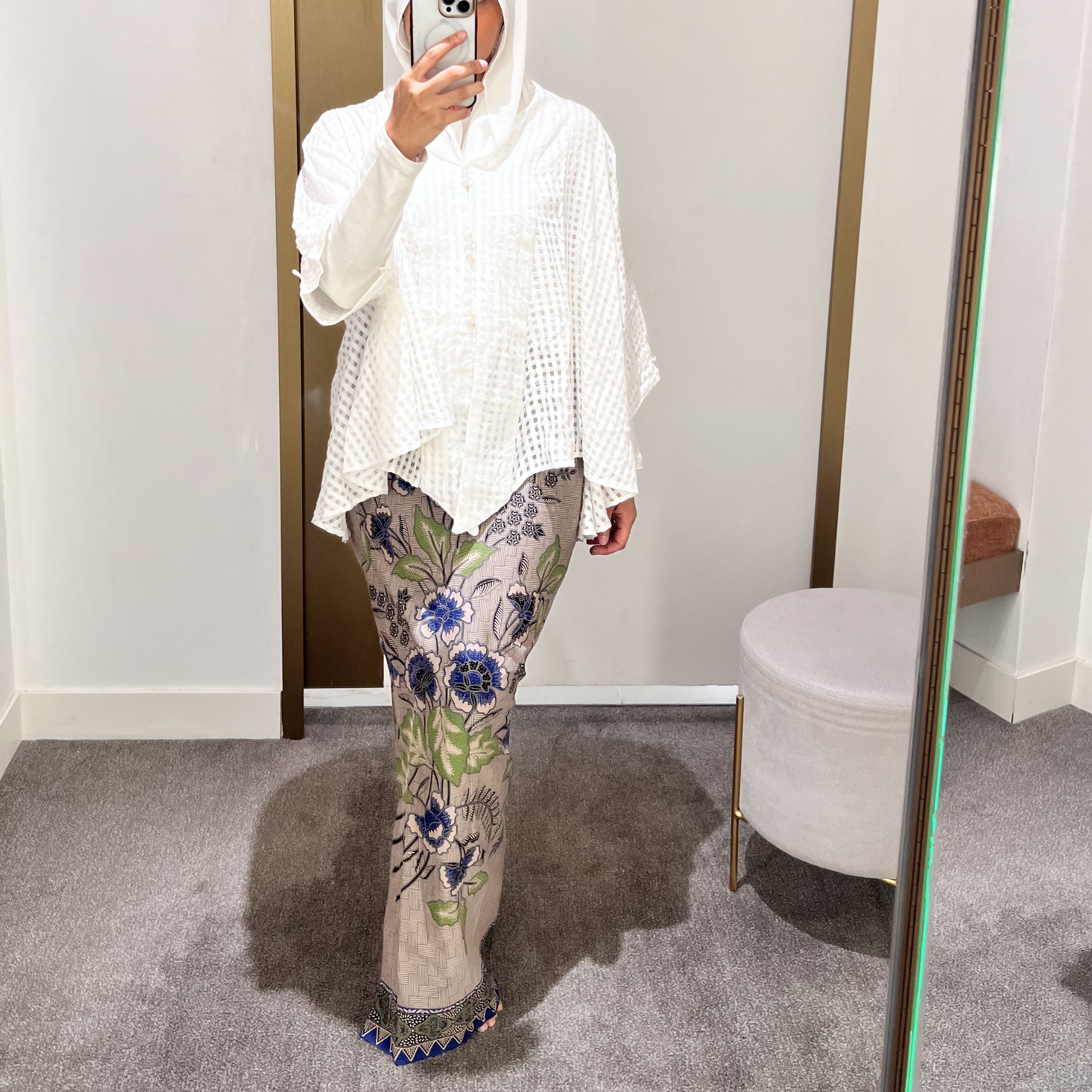 Batik Skirt D2 - Blue Green