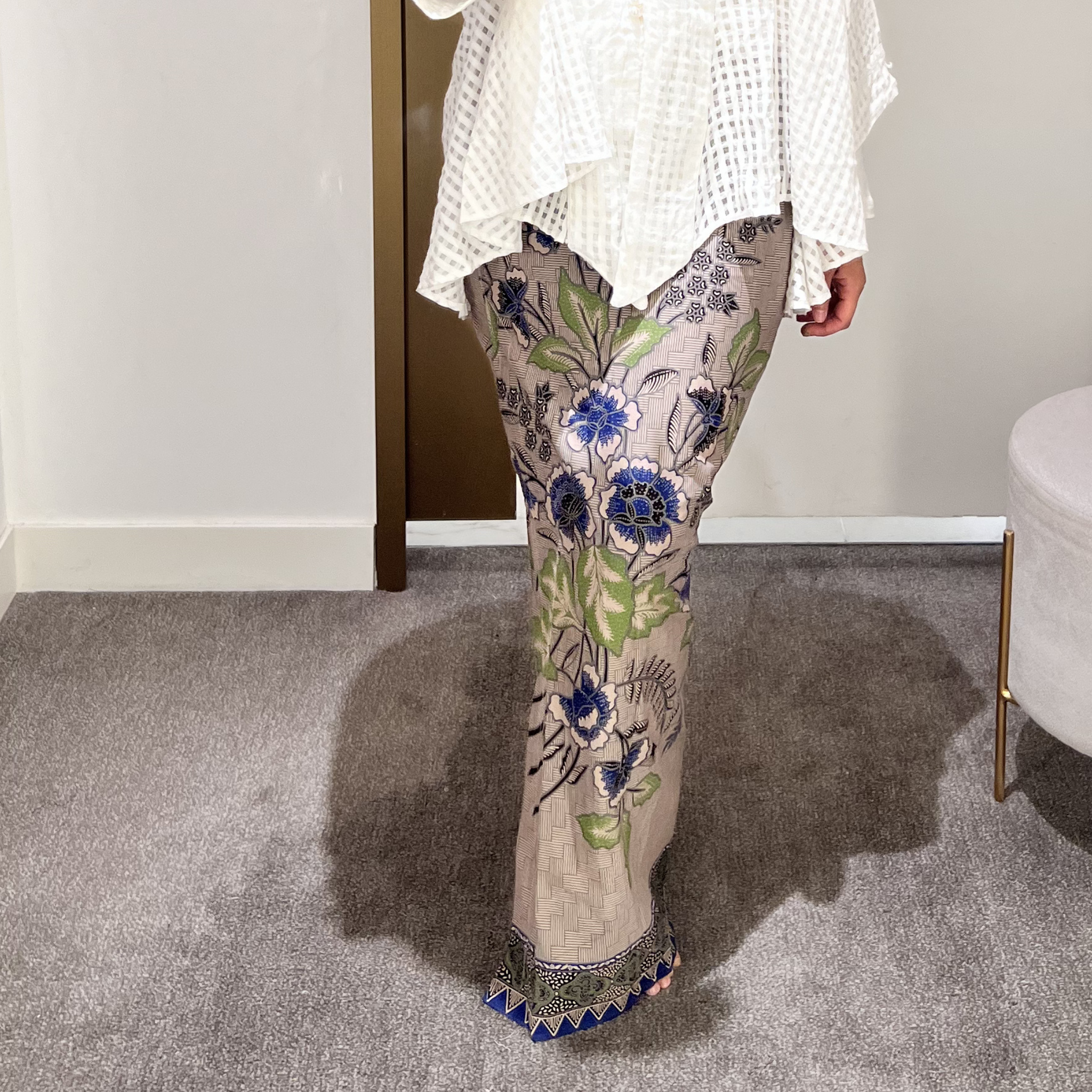 Batik Skirt D2 - Blue Green