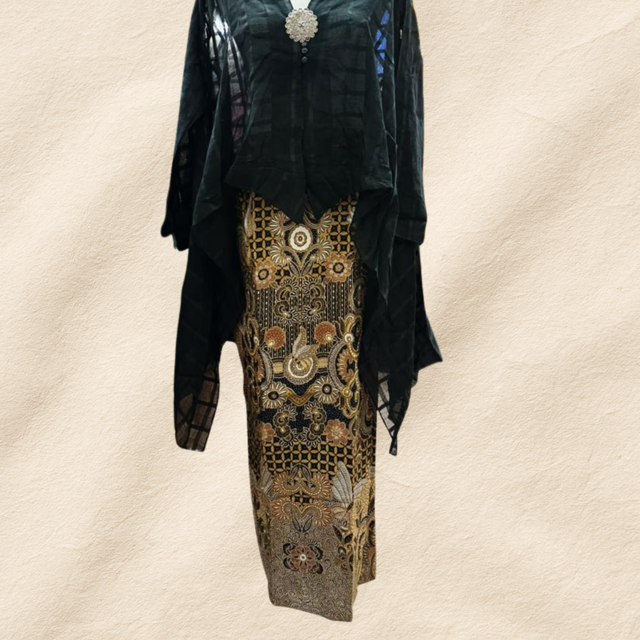 Batik Skirt D4 - Dobby Brown