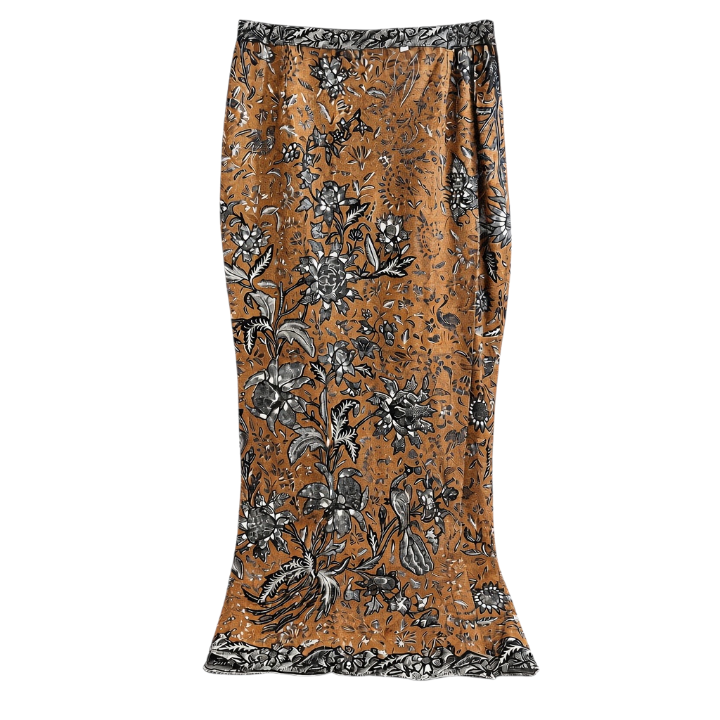 Batik Skirt D7 - Classic Brown