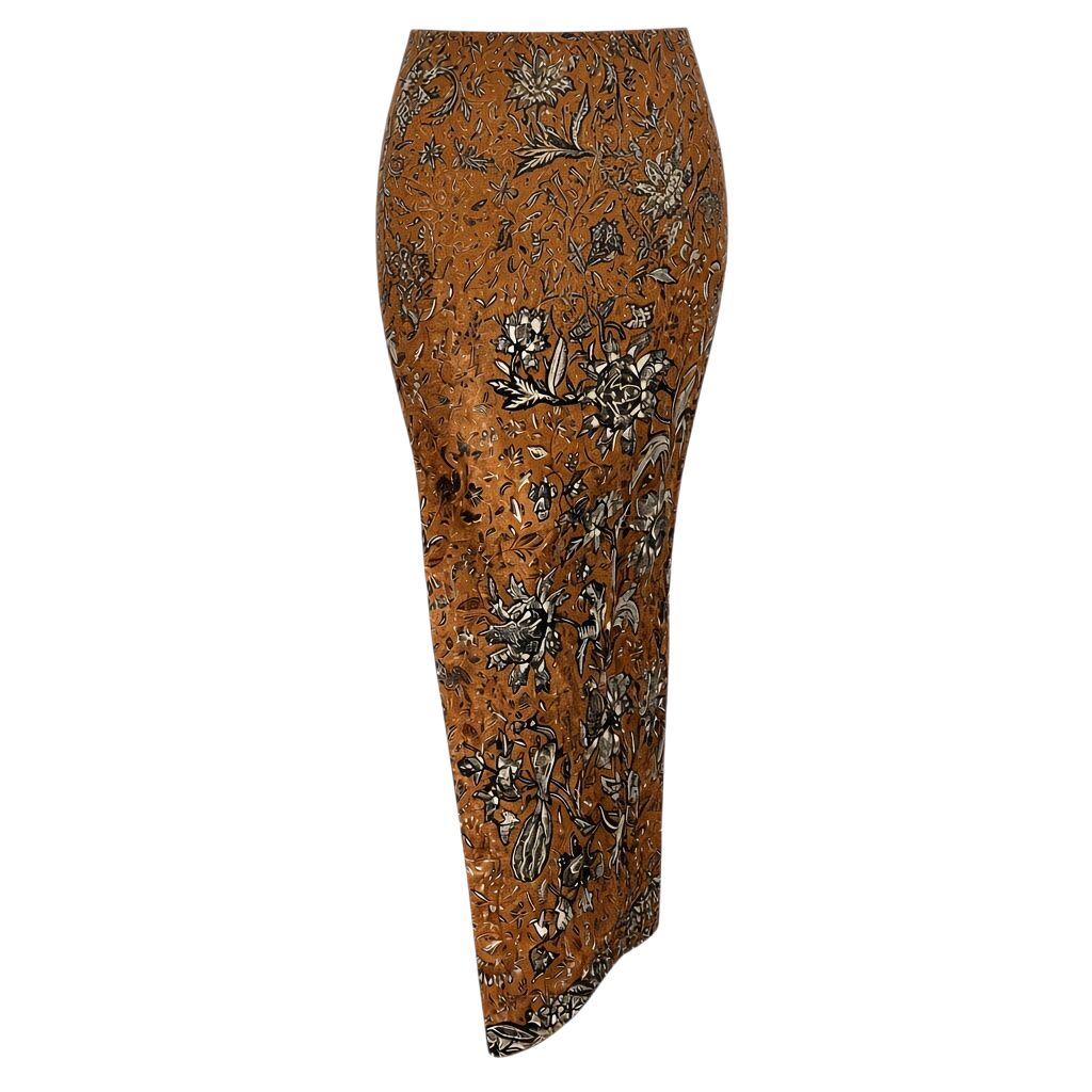 Batik Skirt D7 - Classic Brown