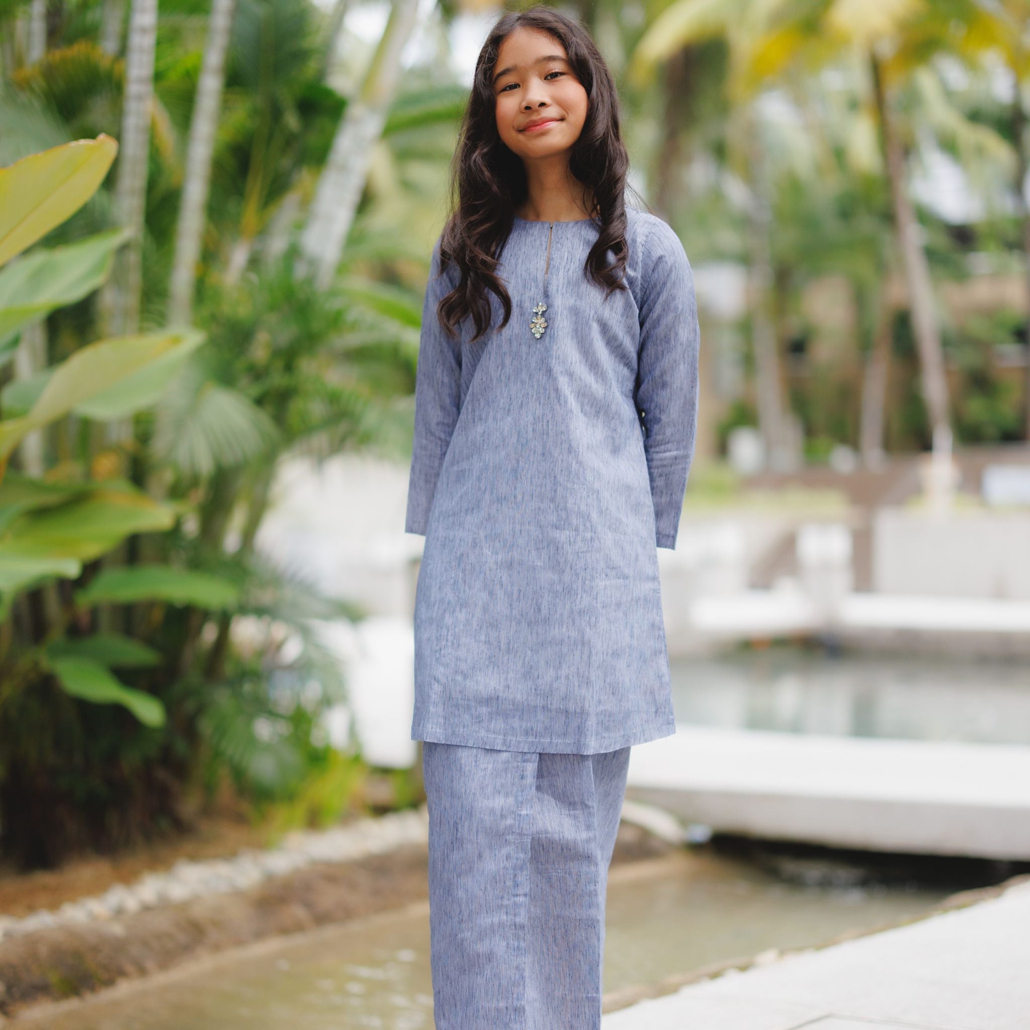Baju Kedah Petite Grey