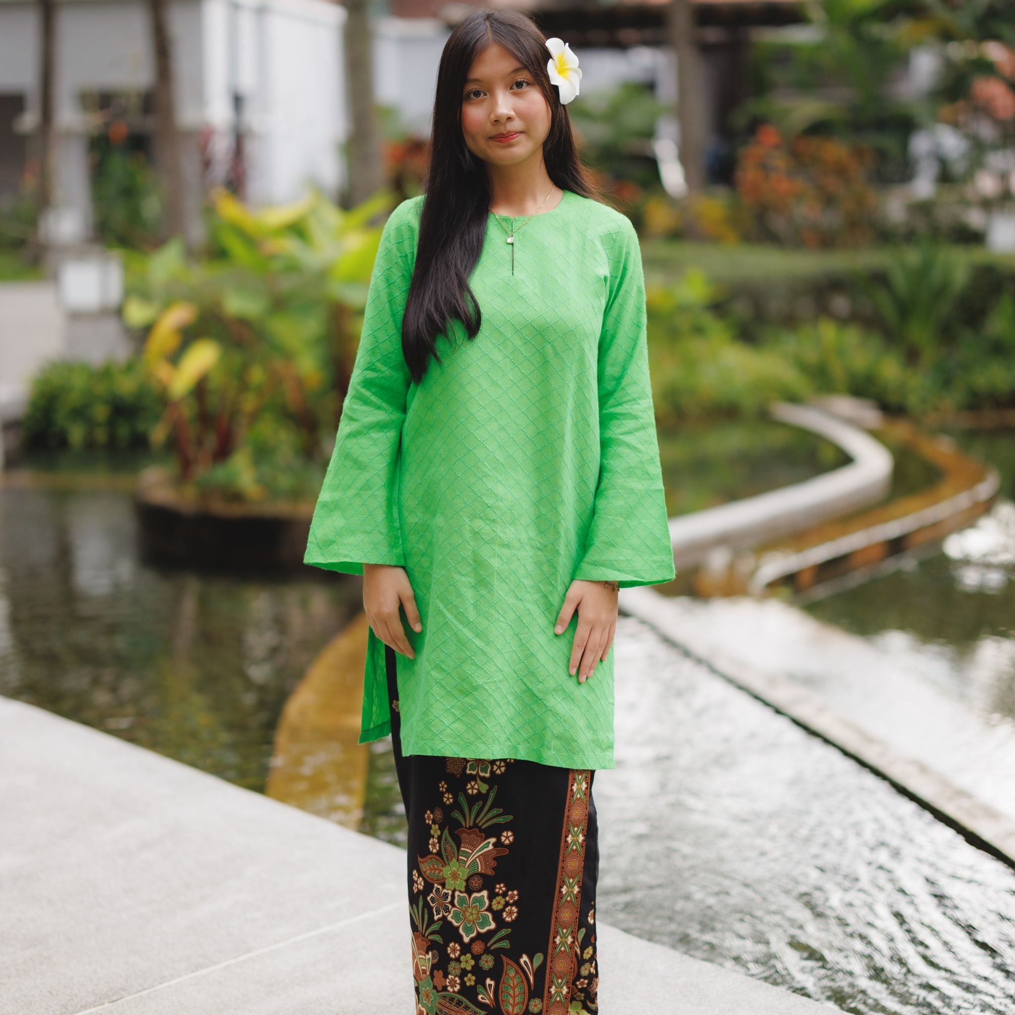 Baju Kurung Moden Kurta Green