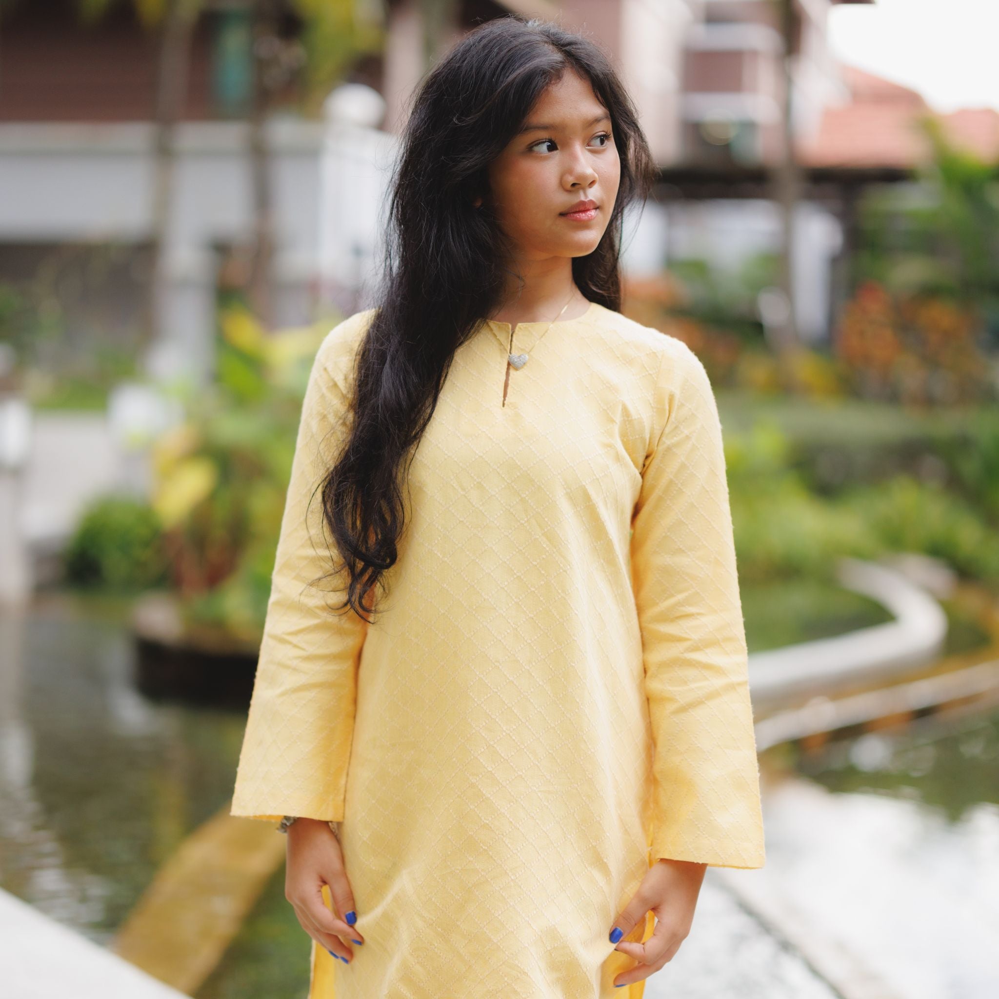 Baju Kurung Moden Kurta Yellow