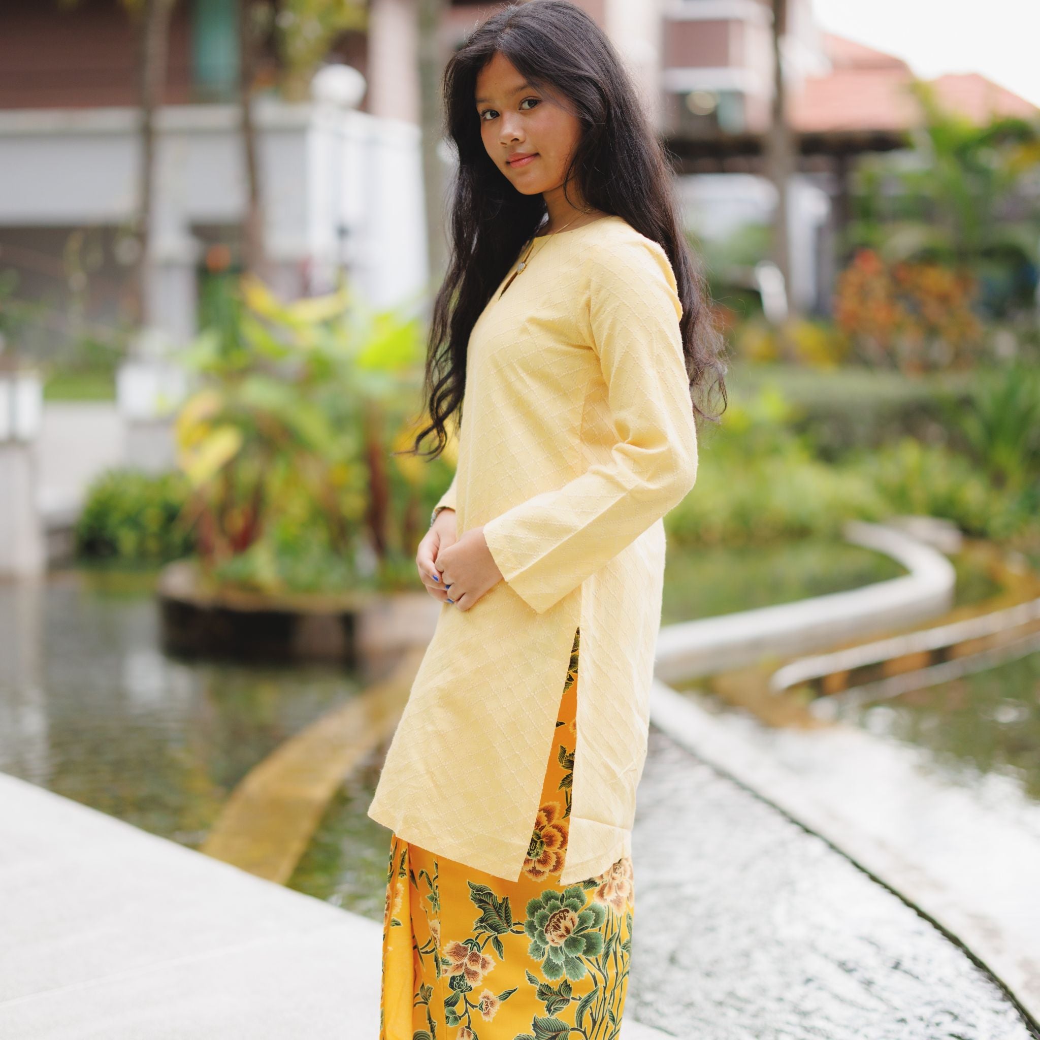 Baju Kurung Moden Kurta Yellow