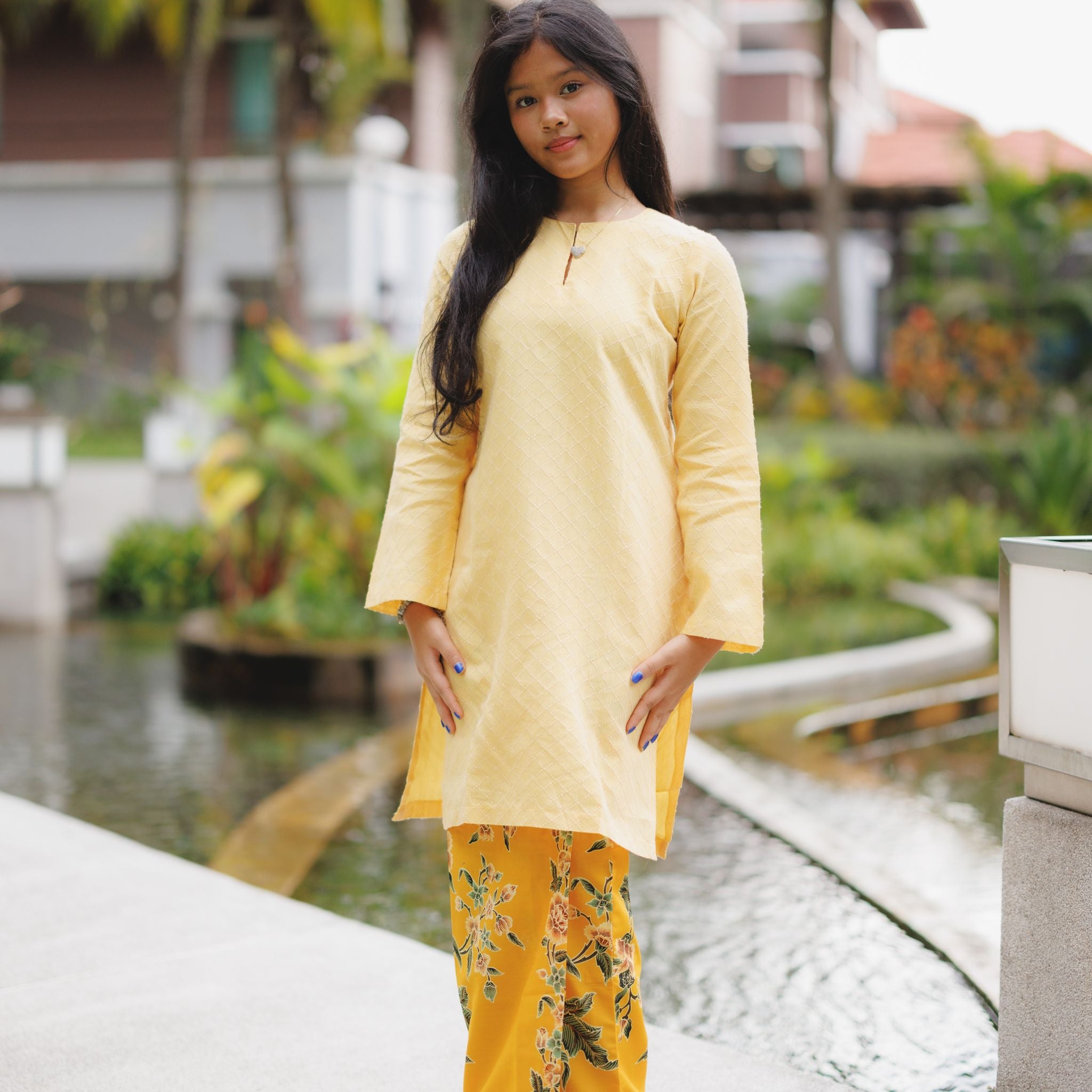 Baju Kurung Moden Kurta Yellow