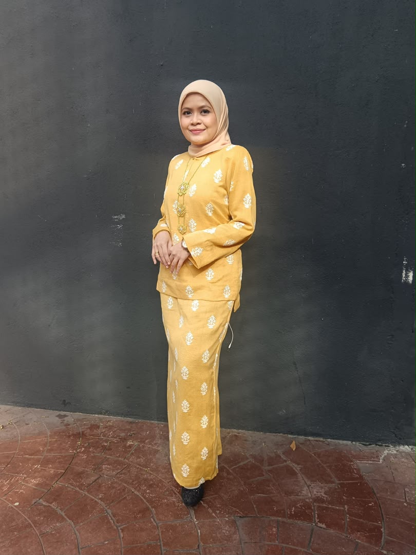 Baju kedah BA Leona Yellow
