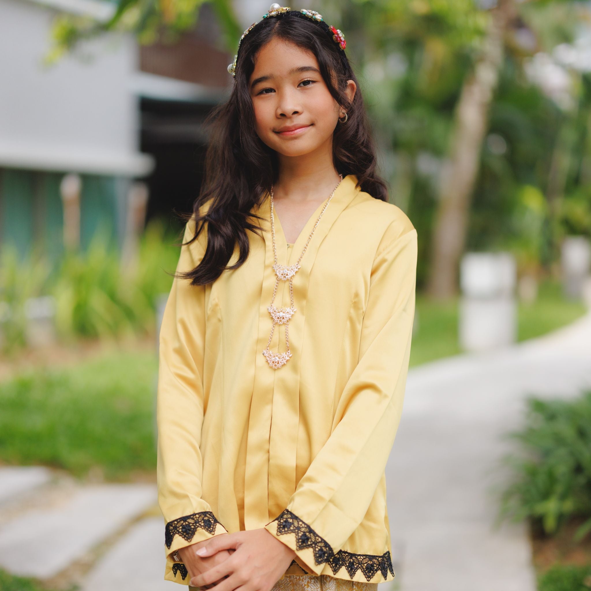Kebaya  Nini Songket Yellow