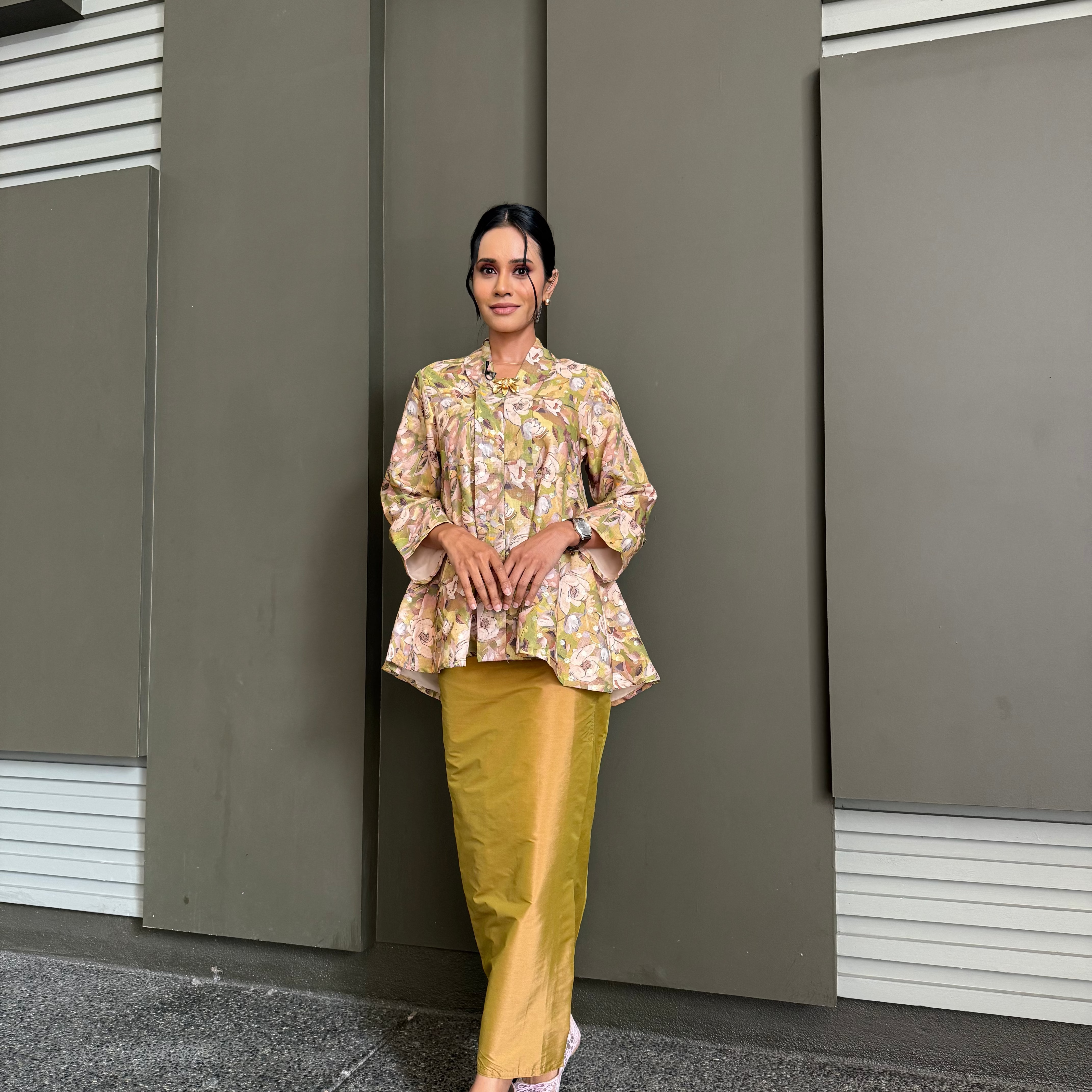 Kebaya Tari Floral Green