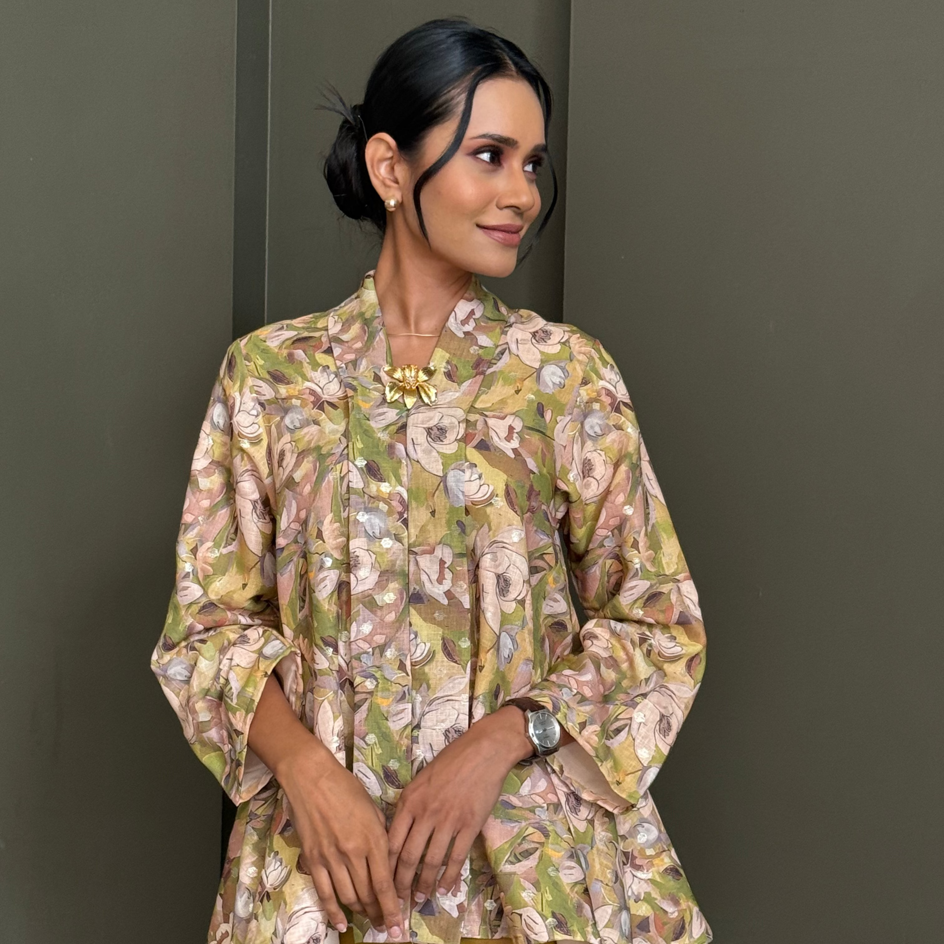 Kebaya Tari Floral Green