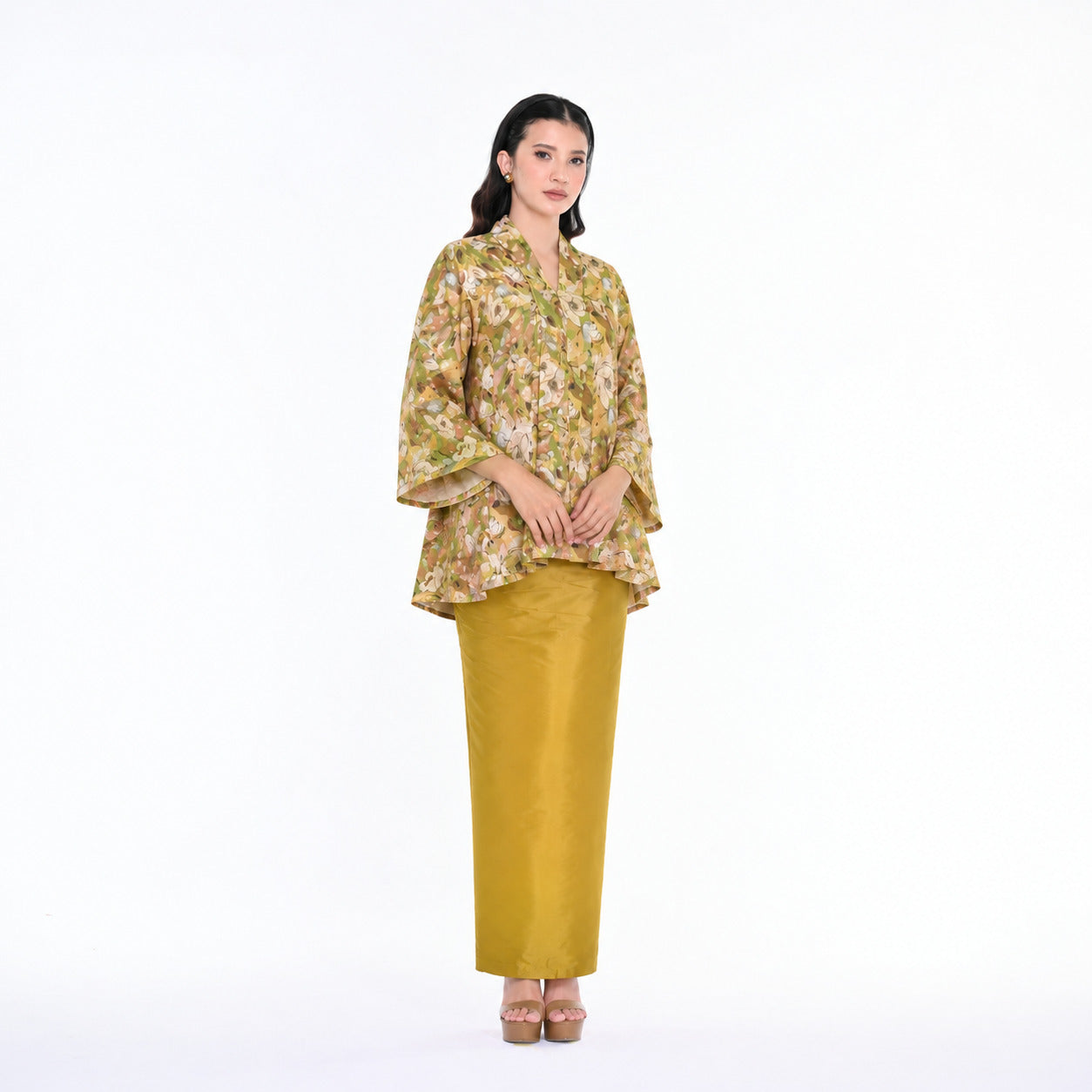 Kebaya Tari Floral Green