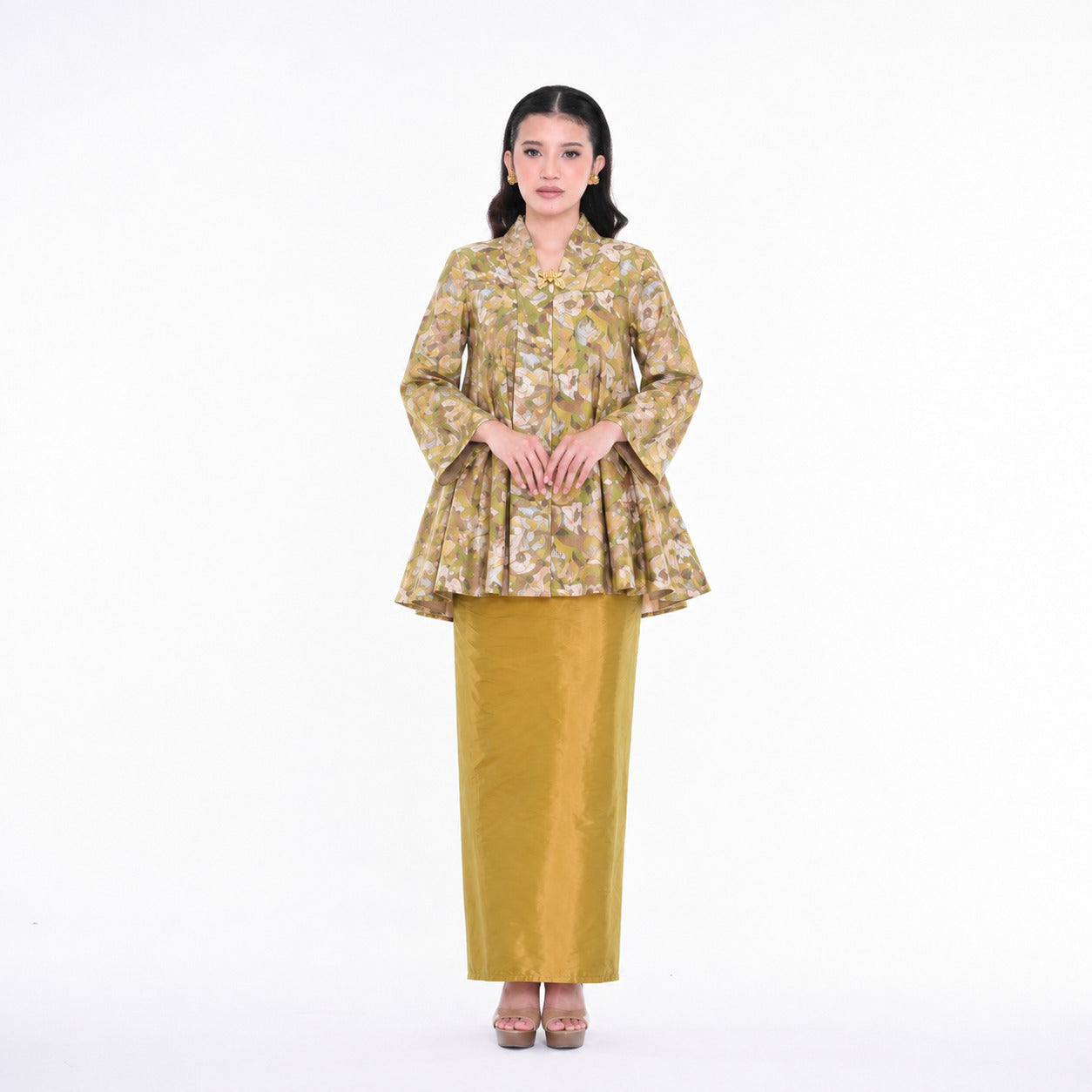 Kebaya Tari Floral Green